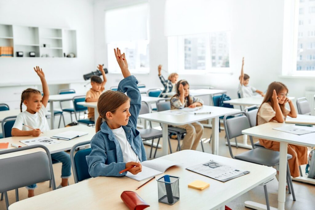 Class 10 students in classroom